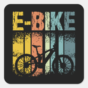 E-Bike Vierkante Sticker