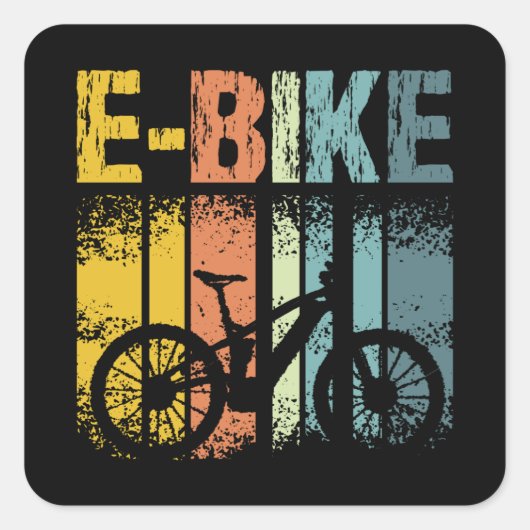 E-Bike Vierkante Sticker (Voorkant)