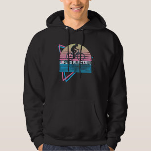 E Bike Wielrenner Fietseren E-bike Retro Leven Is Hoodie