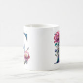 E Café Mug - Design floral pour le don (Centre)