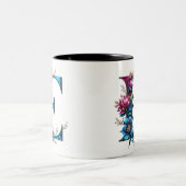 E Café Mug - Design floral pour le don (Centre)
