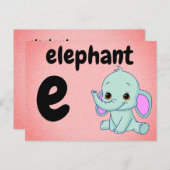 e - carte flash pour éléphants (Devant / Derrière)
