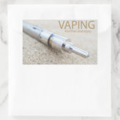 E-cig en dampen rechthoekige sticker (Tas)
