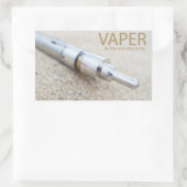 E-cig en dampen rechthoekige sticker (Tas)