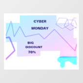 E-commerce Cyber Monday Deal Raamsticker (Vel)