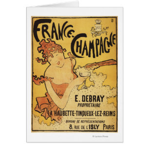 E. Debray Champagne Advertisement Poster
