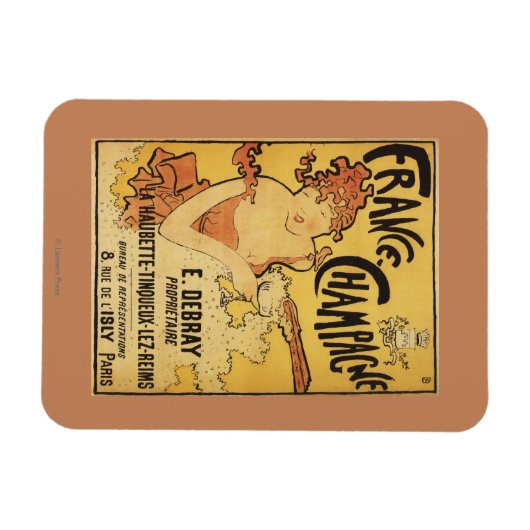 E. Debray Champagne Advertisement Poster Magneet (Horizontaal)