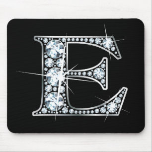"E" Diamond Bling Mousepad Muismat