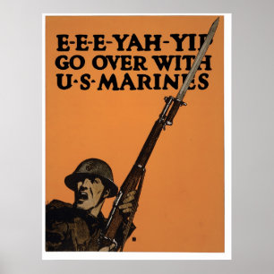 E-E-E-YAH-YIP, Amerikaanse mariniers Poster