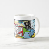 E en B "Dans alsof je nooit..." Witte Mok (Voorkant rechts)