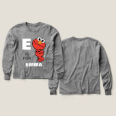 E est pour Elmo | Ajoutez votre nom (Motif recto et verso)