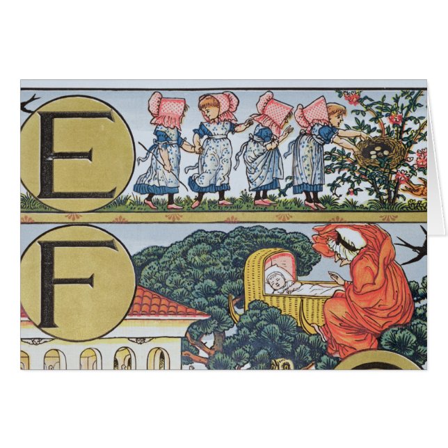 E-F, d'un alphabet basé sur des comptines (Devant horizontal)