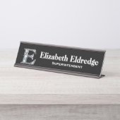 E Faux Diamond Desk Plaque signalétique (Devant)