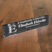 E Faux Diamond Desk Plaque signalétique (Taille)
