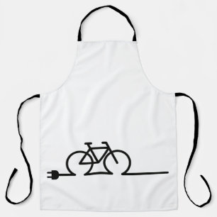 E fiets oplaadpunt lader symbool. Acculader Schort