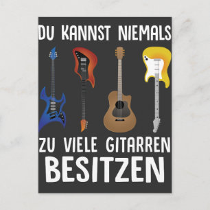 E-Gitarre Akustikgitarre Rock Musiker Bass Gitarre Briefkaart