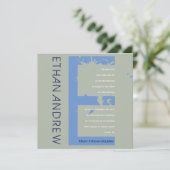 E Initiaal Collectie Bar Bat Mitzvah Uitnodiging (Staand voorkant)