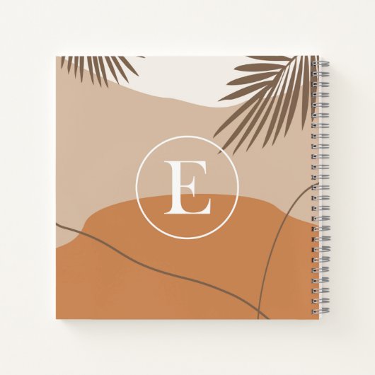 E - Initiaal Monogram Letter E Abstract Design Notitieboek (Achterkant)