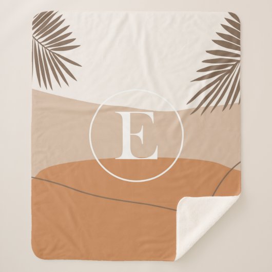 E - Initiaal Monogram Letter E Abstract Design Sherpa Deken (Voorkant)