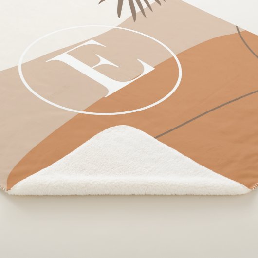 E - Initiaal Monogram Letter E Abstract Design Sherpa Deken (3/4)