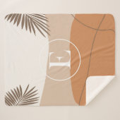 E - Initiaal Monogram Letter E Abstract Design Sherpa Deken (Voorkant (horizontaal))