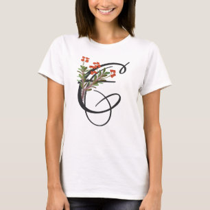 E initiale, T-shirt Euphorbia Vintage