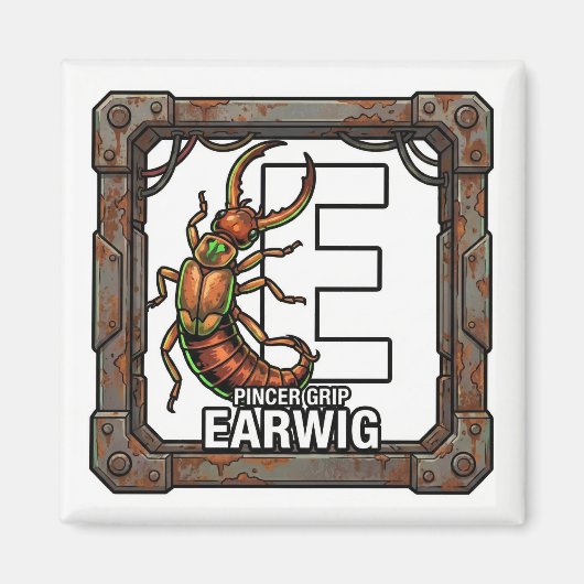 E is for Earwig – GTA Style ABC Learning Magnet Magneet (Voorkant)