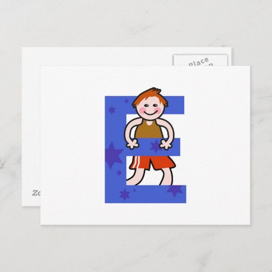 E is voor briefkaart (Voorkant / Achterkant)