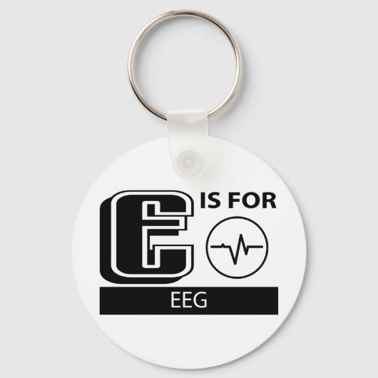 E is voor EEG Sleutelhanger (Voorkant)
