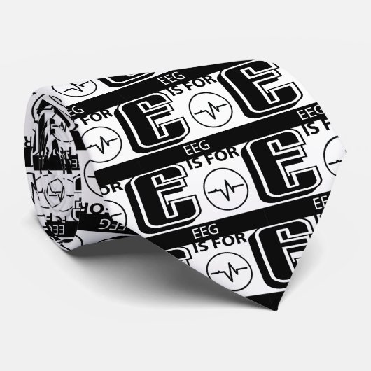 E is voor EEG Stropdas (Opgerold)