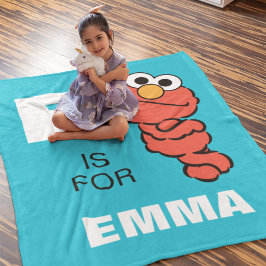 E is voor Elmo | Jouw namen toevoegen Fleece Deken