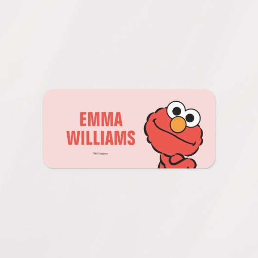 E is voor Elmo | Jouw namen toevoegen Labels (Design 1)
