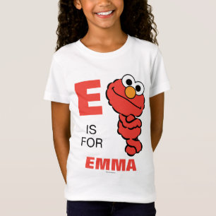 E is voor Elmo Jouw namen toevoegen T-shirt