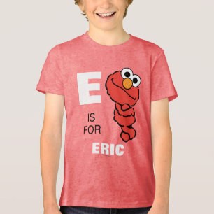 E is voor Elmo   Jouw namen toevoegen Tri-Blend Shirt