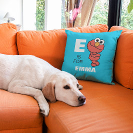 E is voor Elmo | Voeg je naam toe Kussen