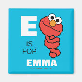 E is voor Elmo | Voeg je naam toe Magneet (Voorkant)