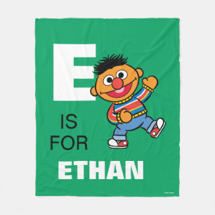 E is voor Ernie Jouw namen toevoegen Fleece Deken