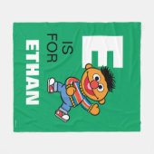 E is voor Ernie | Jouw namen toevoegen Fleece Deken (Voorkant (Horizontaal))