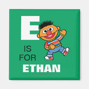 E is voor Ernie Voeg je naam toe Magneet
