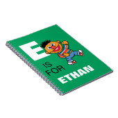 E is voor Ernie | Voeg je naam toe Notitieboek (Rechterzijde)