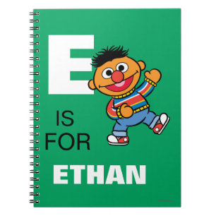 E is voor Ernie Voeg je naam toe Notitieboek