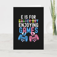 E is voor het genieten van spelletjes Pasen cadeau