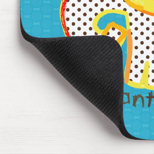 "E is voor olifant" digitale schildermousepad Muismat (Hoek)