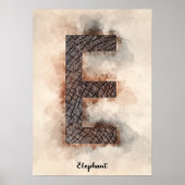 E is voor olifant poster (Voorkant)