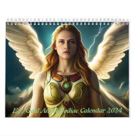 E.J. Gold Angel Zodiac Kalender 2024