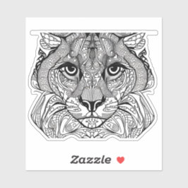 E.J. Gold Cat Gezicht Verwijderbaar Vinyl Sticker