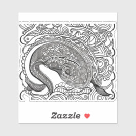 E.J. Gold Peacock Verwijderbaar Vinyl Sticker