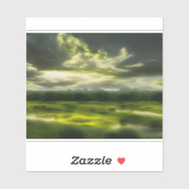 E.J. Gold Serenade van een Landelijk Landschap Vin Sticker