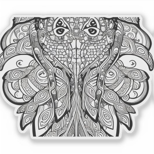 E.J. Gold Squid Verwijderbaar Vinyl Sticker (Voorkant)