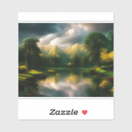 E.J. Gold zonovergoten paden en rollende heuvels V Sticker